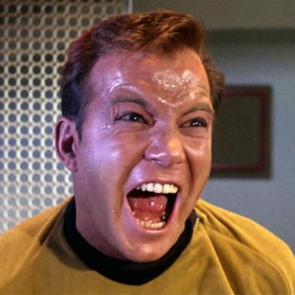 Screaming Captain Kirk meme template