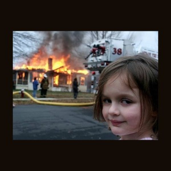 burning house girl meme template