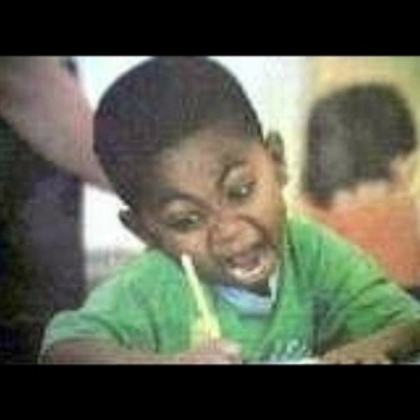Black kid coloring meme template