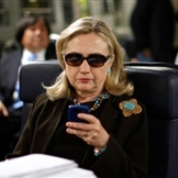 Hillary Clinton Texting meme template
