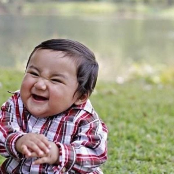 evil asian plotting baby meme template