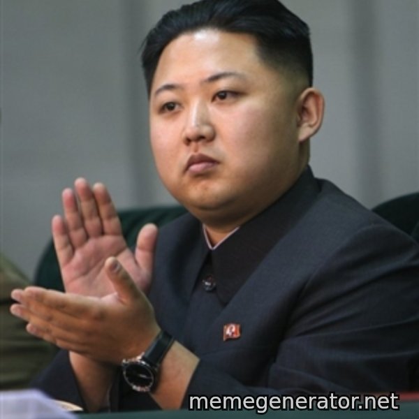 Kim Jong Un clapping meme template