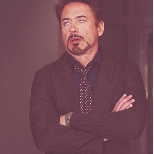 Robert Downey Junior face meme template