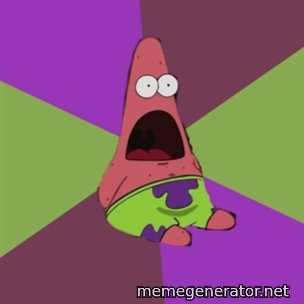Surprised Patrick Star meme template