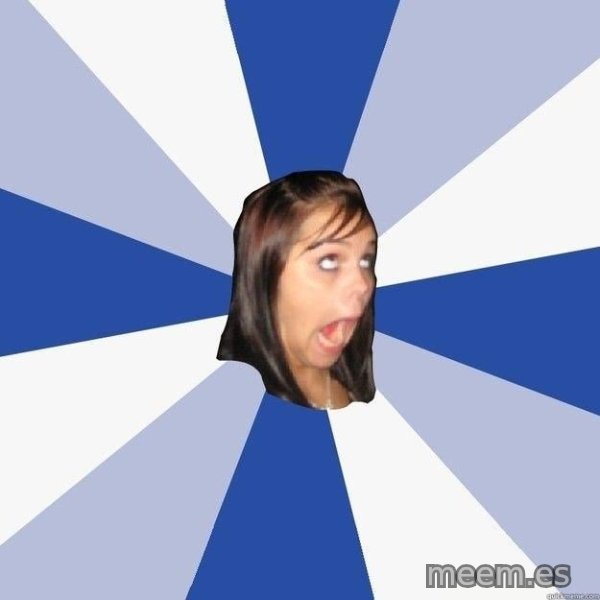Annoying Facebook Girl meme template