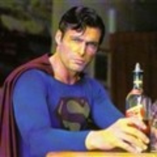 Evil Drunk Superman meme template