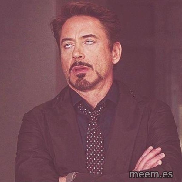 Robert Downey Jr rolls eyes meme template