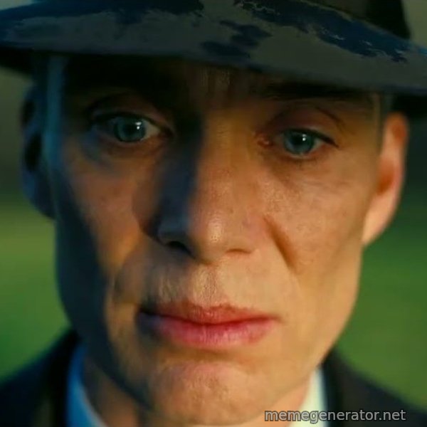 Oppenheimer Stare meme template
